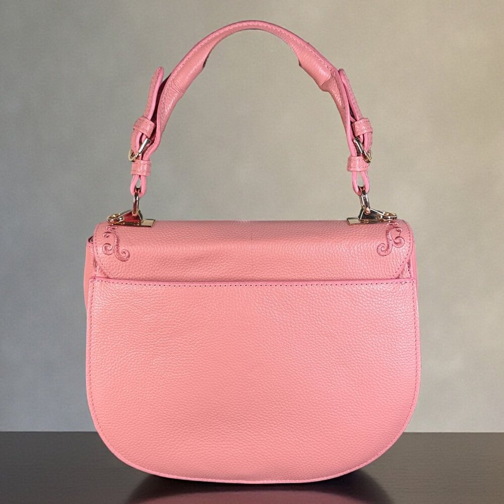 Sharif Legacy Leather Embroidered Shoulder Crossbody Saddle Bag - Sample Bag - Picture 6 of 15